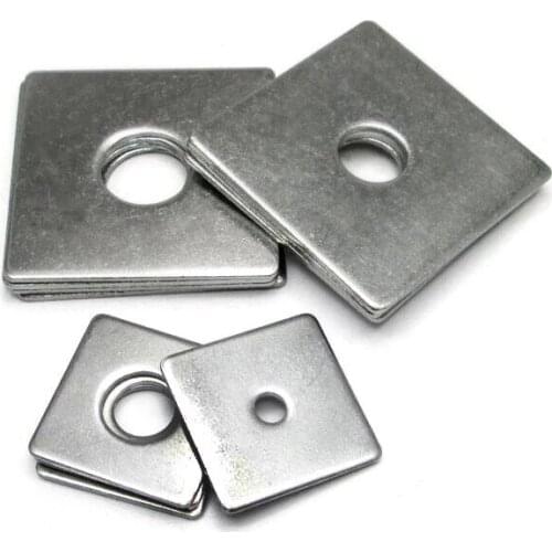 M3 M4 M5 M6 M8 M10 M12 M14 M16 304 Stainless Steel Square Gasket Square Flat Pad Square Washers Curtain Wall with Square Pad