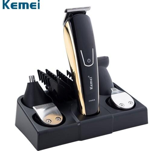 100-240V Kemei 5 in 1 Electric Shaver Hair trimmer Titanium Clipper Beard Razor Men Styling Tools Shaving Machine For Barber