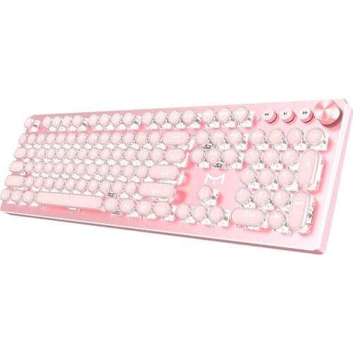 104 Keys Green Switch Mechanical Gaming Keyboard with LED Backlight for Notebook Desktop Computer PC