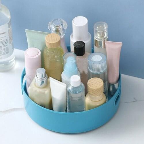 Multi-Function Cosmetics Storage Box Organizer Kitchen Rotating Tray Bathroom