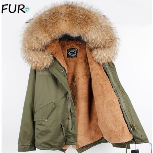 2021 Man Casual Real Fur Coat Real Raccoon Fur Hooded Coat Real Fur Parka Faux Fur Lining Warm Jackets Men Short Winter Jacket