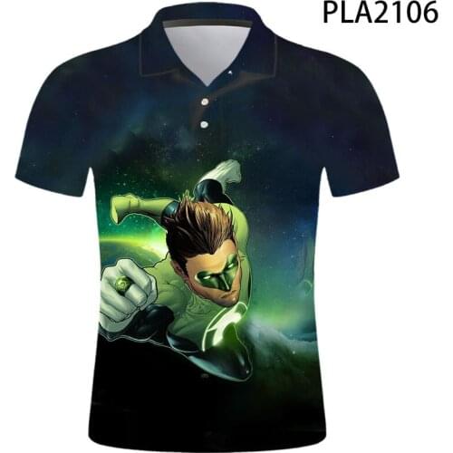 Green Polo Homme Fashion Men Shirts Streetwear Casual Hombre Camisas De Polo Harajuku Cool 3D Print Short Sleeve