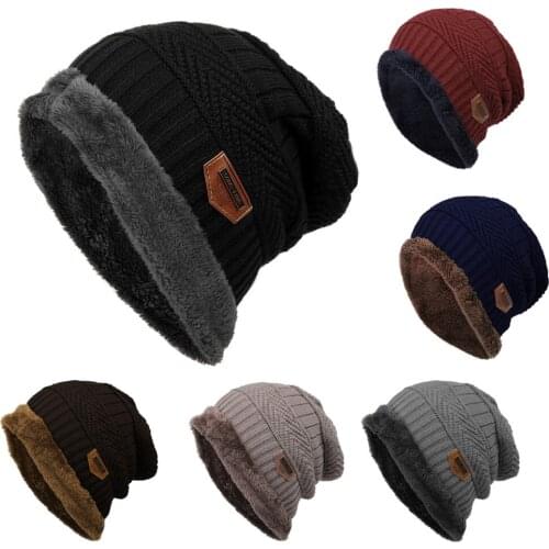 Men Warm Knitted Winter Hat Soft Hats Winter Hat For Women Unisex Autumn Winter Knitted Caps 6 Colors