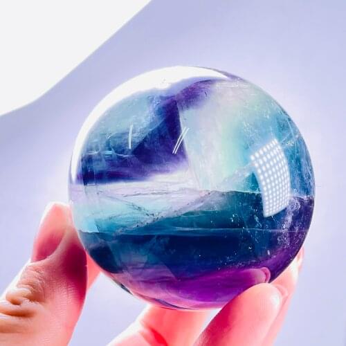 New!!Top Quality High Polished Purple Fluorite Quartz Sphere Crystal Gemstone Ball Healing