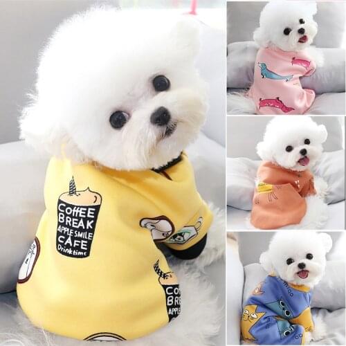 Fall Winter Cute Pet Warm Teddy Pomerly Schnauzer Cat Poodle Small-Mediud Dog Clothing Sweatshirt Chihuahua Puppy Accessories