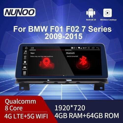 Nunoo Android 10 8 Core 4+64g Carplay GPS Wifi Autoradio Touch Screen For BMW 7 Series F01 F02 F03 F04