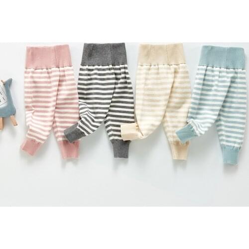 Newborn Baby Pant Cute High Waist Girls Legging Cotton Babies and Toddlers Clothing Boy Underwear Knitted Pants for Girl 0-24M