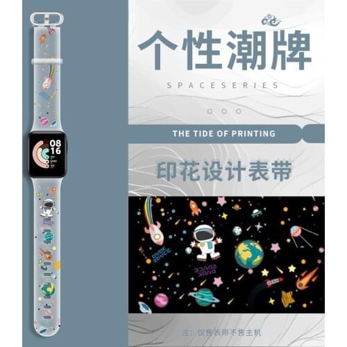 For RedMi Watch Band Silicone Transparent Cartoons Pattern Strap For Xiaomi Mi Watch Lite Replacement Bracelet Wristband