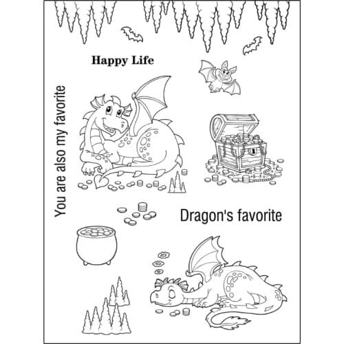 Dinosaur Silicone Clear Seal Stamp DIY Scrapbooking Embossing Photo Album Decorative Paper Card Craft