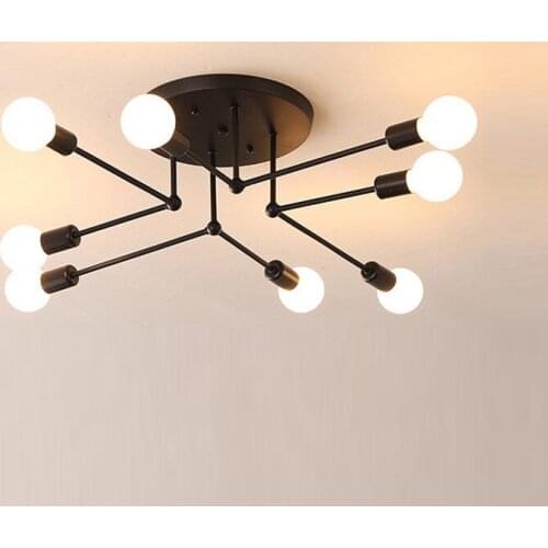 Nordic Black Ceiling Light Modern Minimalist Hanging Ceiling Lamp for Dining Room Living Room Decoration Bedroom Lights E27 Lamp