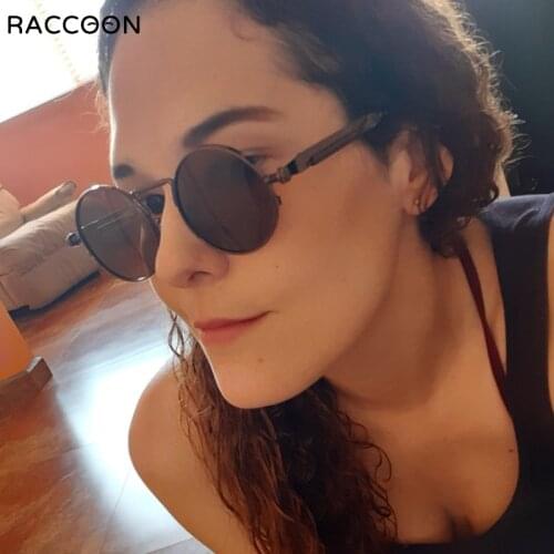 Punk Round Sunglasses Vintage Gothic Retro Women Men Shades Fashion Metal Frame Eyewear Luxury Brand Sun Glasses Hip Hop Oculos