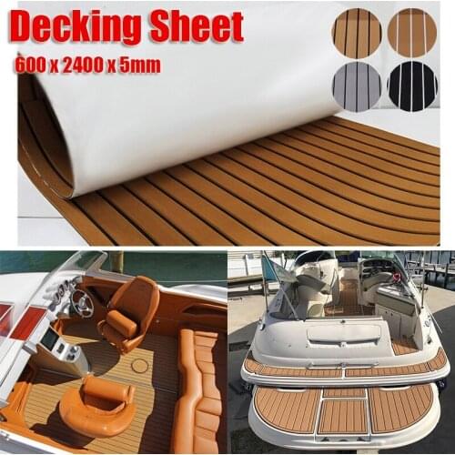 45/60/90/120cm*240cm Teak Boat Decking Sheet Self-Adhesive EVA Foam Marine Faux Yacht Marine Anti Skid Mat Car Boat Accessories