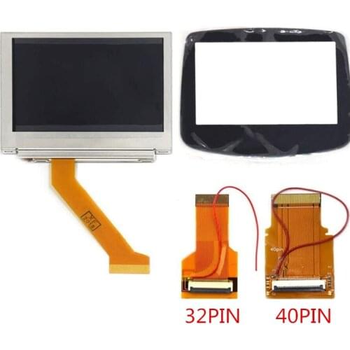 For GameBoy Advance LCD Screen For GBA SP AGS-101 Highlit Screen LCD Backlit Brighter with 40pin/32pin Flex Cable and Glass