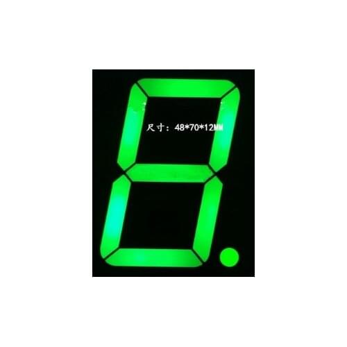 10 PCS New 1 Bit Digital Tube 2.3 inch Red/Jade Green LED Common Cathode/Anode 7 Segment Digital Display Wholesale