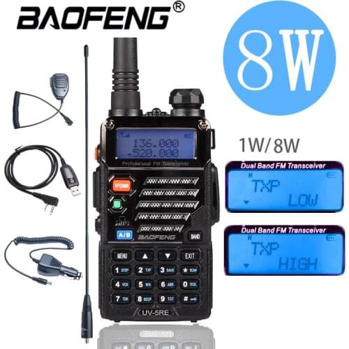 Baofeng UV-5RE Voor Politie Walkie-Talkie Scanner Radio Dual Band Cb Ham Radio Transceiver Uhf 400-520 Mhz & Vhf 136-174 Mhz