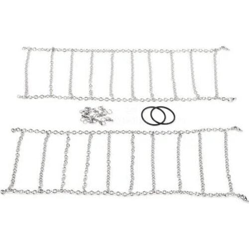 2Pcs Metal 120mm 1.9Inch Tires Snow Chain for 1/10 RC Rock Crawler Traxxas TRX-4 TRX4 Axial SCX10 90046