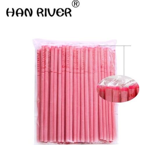 HANRIVER 100pcs=50pairs Natural Coning Beewax Ear Candling Thermo-Auricular Therapy Horn and straight Style Ear Care & EarCandle