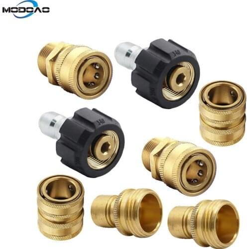 Pressure Washer Adapter Set, Quick Disconnect Kit, M22 Swivel to 3/8'' Quick Connect, 3/4" to Quick Release