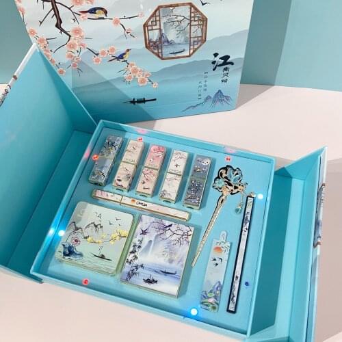 Cosmetic Set Including Carved Lipstick/Cushion BB Cream/Six Color Eyeshadow Palette/Eyebrow Pencil/Eyeliner Valentines Gift Kit