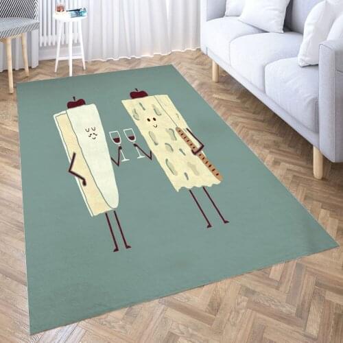 Frencheese Carpet for Living Room 3D Anime Cartoon Rug Gamer Teen Room Bedside Lounge Rug Kids Children Floor Mats