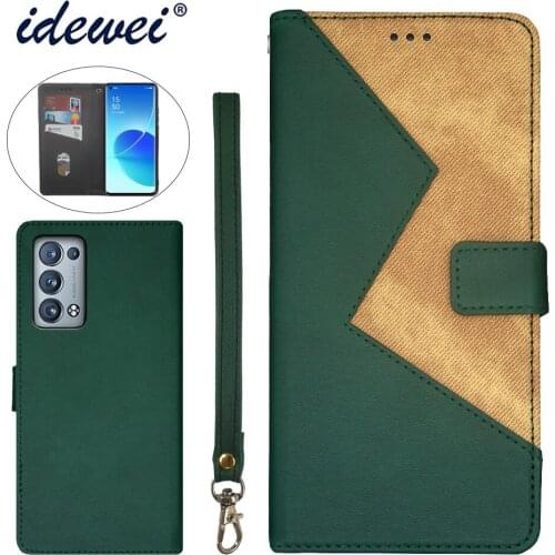 Applicable to OPPO Reno 6 Pro 5G mobile phone case fold bracket function protection leather case phone case funda capa co