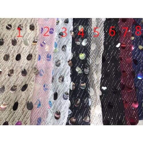 Fashion embroidery tulle fabric BZL-110618 african net lace fabric with big sequins