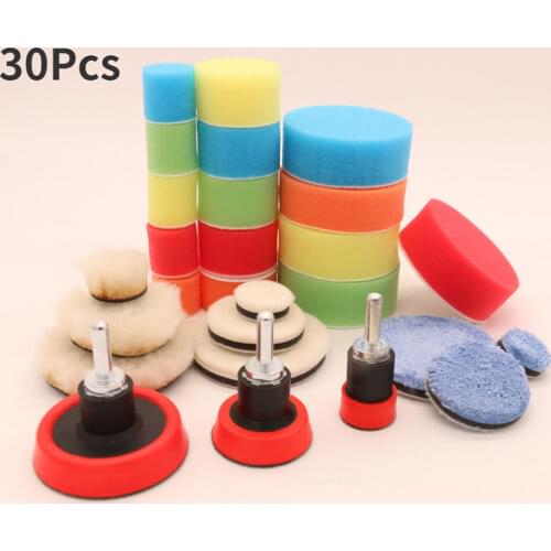 Car Foam Drill Polishing Pad Kit Buffing Pads Sponge Set Drill Power Tool Car Wheel Polisher Polimento Pad Polisseurs
