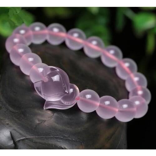 Natural ice powder crystal mozambique powder fox bracelet beauty of the single ring hand chain wholesale