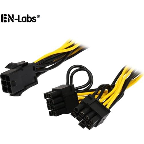 PCIe 6pin to 6 2 pin PCI 8pin Adapter Splitter Power Extension Cable,Power Supply PCI-e 6-pin to 8-pin for PCI Express GPU Video