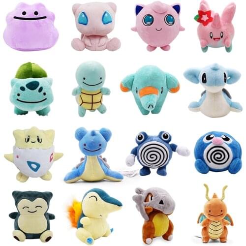 Plush Soft Stuffed Doll Laprass Jigglypuffs Dragonites Cubones Psyducks Cubones Squirtles Dittos Siting Snorlaxs gift for kids