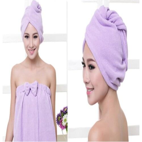 Swimming Towel Rapid Fast Drying Hair Hat Absorbent Towel Cap Turban Wrap Soft Shower Hat