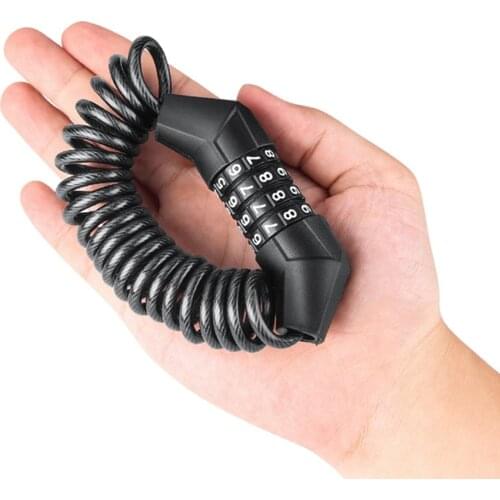 Portable bicycle mini anti-theft lock 4-digit bicycle code lock code combination 1600 mm mountain bike security cable lock