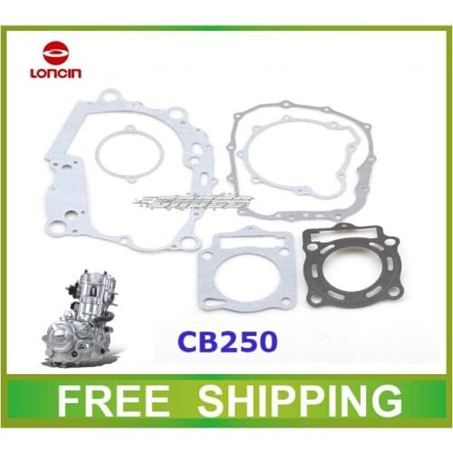 CB250 air water cooled engine gasket loncin LC169fmm LC165FMM kayo dirt bike atv quad accessories free shipping