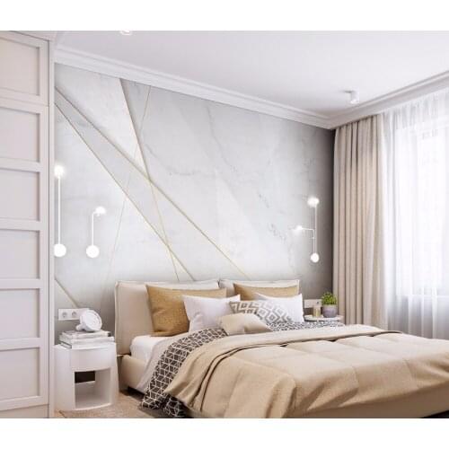 Modern Marble Textured Wallpaper For Walls Decor Golden lines 3D Wall paper Rolls For Bedroom Living room Sofa TV Background