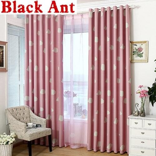 Modern White Cloud Printed Voile Pink Curtains Window Screen Yarn For Kids Girls Room Bedroom Curtains Cloth Tulle T&125 #20