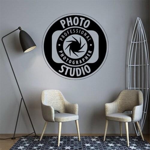 Photo Studio Wall Decal Photography Vinyl Wall Sticker Camera Decor Art Poster For Shop Window Removable Wallpaper 3397