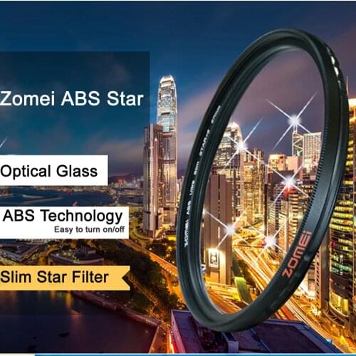 Zomei New ABS Optical Glass Slim Star Cross Filter 4 6 8 Point Line for Canon Nikon Sony DSLR Camera Lens 52/58//67/72/77/82mm