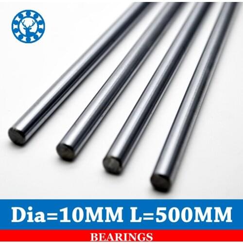 2pcs 10mm Linear Shaft Chrome OD 10mm Length 500mm For Cnc Parts WCS Round Steel Rod Bar Cylinder Linear Rail