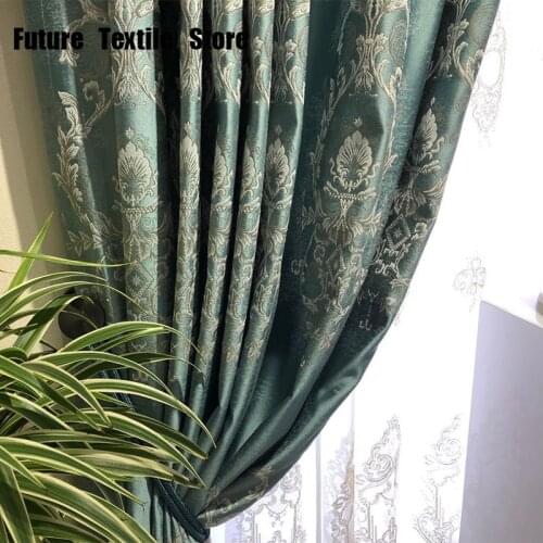 2021 New Style Atmospheric European High-precision Jacquard Curtains Villa Living Room Bedroom Finished Custom Curtains