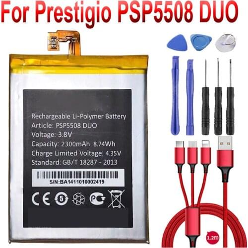 3.8V 2300mAh 8.74Wh PSP5508 DUO replacement Battery For Prestigio PSP5508 DUO rechargeable polymer li-ion battery