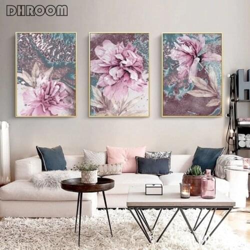 Abstract Painting Scandinavian Poster Wall Art Watercolor Flowers Posters and Prints Decorative Pictures Nordic Home Decor