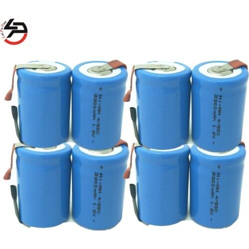 Laipuduo 8pcs 4/5SC NI-MH 2200mah Rechargeable batteries accumulator power bank 4/5 battery screwdriver electric drill battery