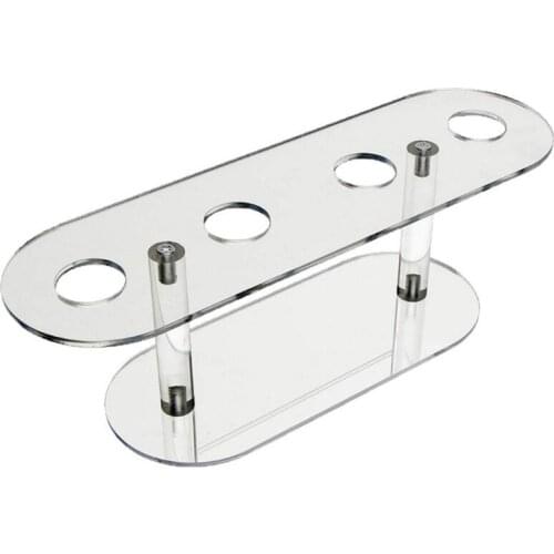 4 Holes Acrylic Ice Cream Cone Holder Tray Sushi Roll Display Stand Rack Dessert Shelf Wedding Party Birthday Decor