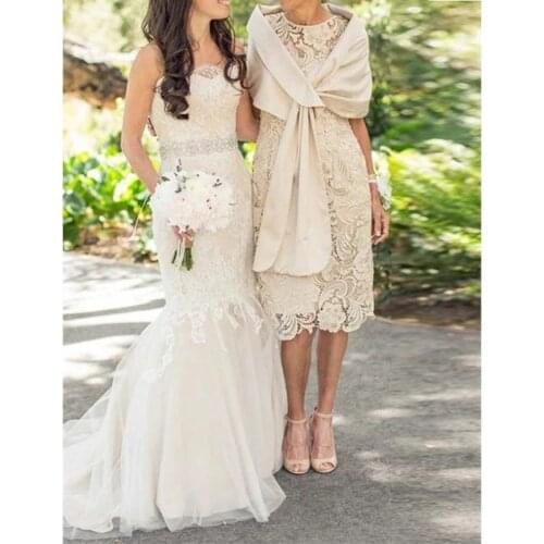 Mother Wedding Cape Satin Face Irregular Shape Medium Length for Mother Formal Wedding Ceremony Evening Prom Mother Shawl 2021