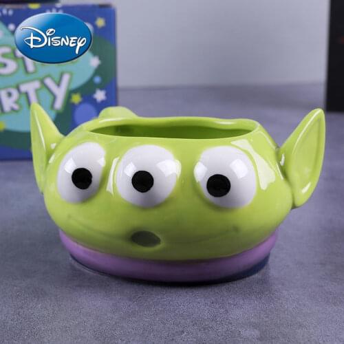 Disney Cup Girl Student Cute Three-eyed Monster Ceramic Cup Toy Story Water Cup Male Cartoon Mug