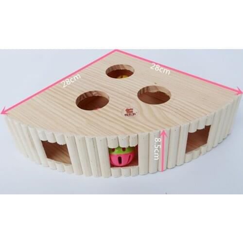 Wooden one quarter Box with blls Bird Parrot Foraging Educational Toys Feeding Vessel Large Gray Parrot Toy BT023