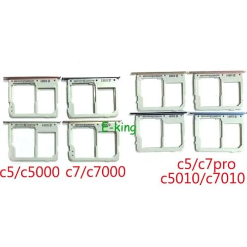 For Samsung Galaxy C5 / C5000 C7 / C7000 C5010 C7010 C5/C7 Pro Sim Card Slot Tray Holder Sim Card Reader Socket Replacement Part