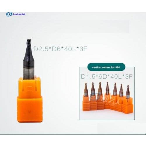 Lockartist 2.5/1.5mm DLC-coating Milling Cutter for Keyline 994 Key Machine Pointed Dimple/Laser Cutter for Ninja Laser