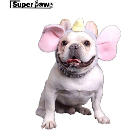 Pet Dog Big Ear Elephant Hat Transformation Cap French Bulldog Headgear Costume halloween Dogs Cosplay Party Dropshipping YFC01
