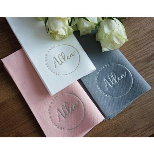 Customized language color DINNER napkins Bedruckte Servietten Hochzeit Personalized Wedding birthday party paper napkins
